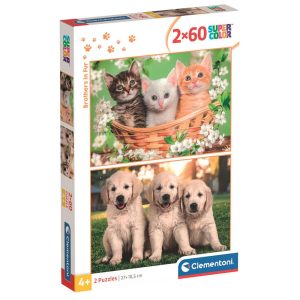 Brothers in Fur puzzle 2x60pcs