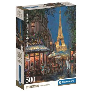 High Quality Night at the Eiffel Cafe puzzle 500pcs