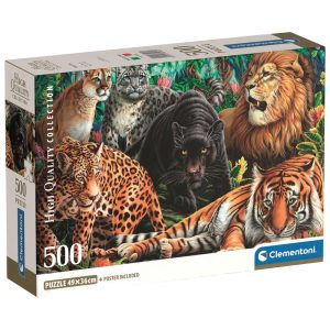 High Quality Wild Cats puzzle 500pcs
