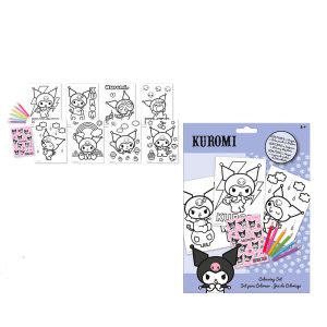 Hello Kitty Kuromi Colouring set with stickers