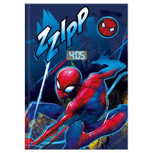 Marvel Spiderman Notebook with clock