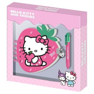 Hello Kitty and Friends Strawberry Diary + pen
