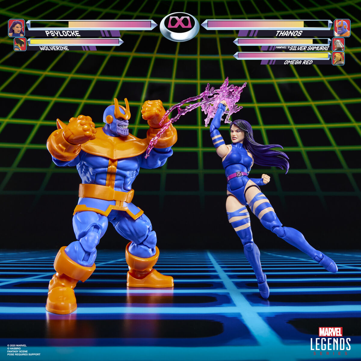 Marvel Legends Gameverse Psylocke vs Thanos pack 2 figures 15cm