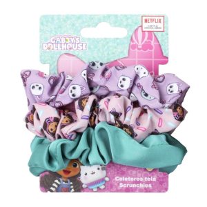 Gabbys Dolls House set 3 hair scrunchies