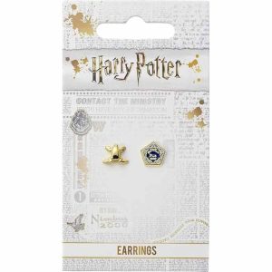 Harry Potter Chocolate Frog gold plated stud earrings