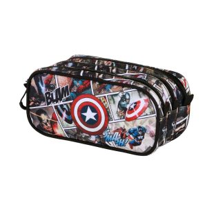 Marvel Captain America Comic triple pencil case
