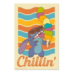 Disney Stitch Chillin poster