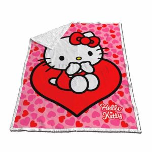 Hello Kitty Coral sherpa blanket 120x150cm