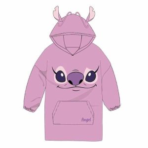Disney Stitch Angel oversize sweatshirt coat kids coral