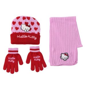 Hello Kitty winter set snood hat gloves
