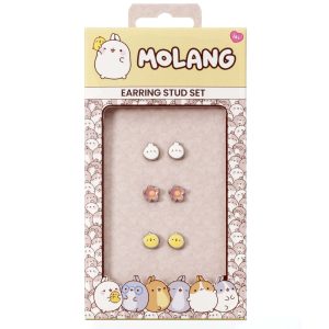 Molang set 3 pairs of earrings