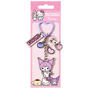 Hello Kitty Kuromi keychain
