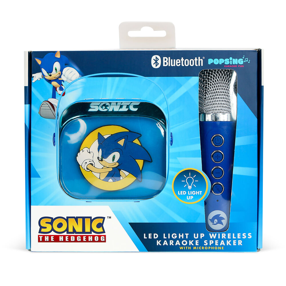 Sonic The Hedgehog LED Karaoke Speaker and Microphone - Image 3