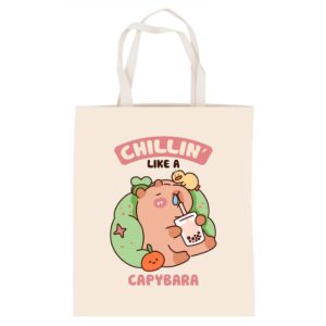 Capybara Chillin shopping bag