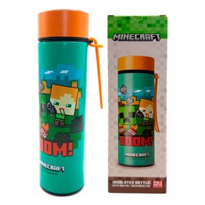 Minecraft thermos stainless steel bottle thermometer 450ml