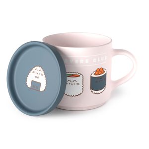 Pusheen the Cat Sushi Lover mug & coaster lid set