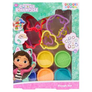 Gabbys Dollhouse pack of 6 mini pots of modelling clay + moulds