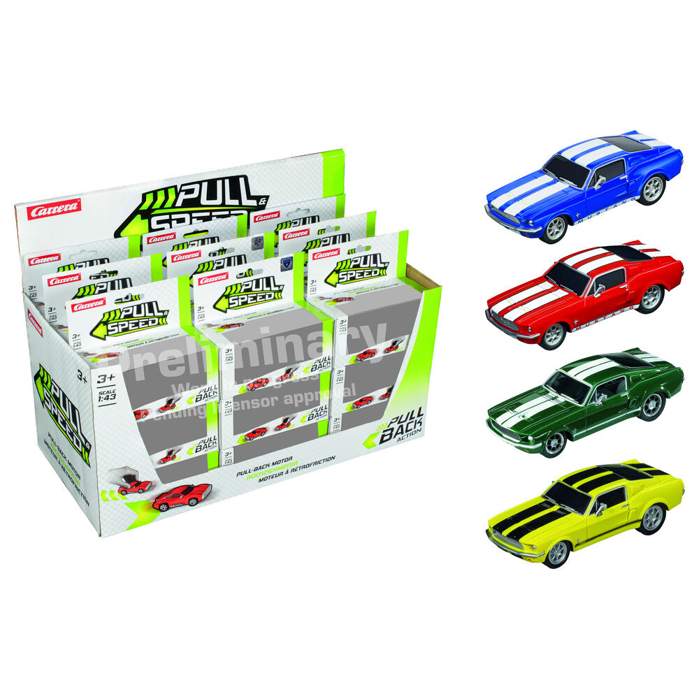 Ford Mustang 67 assorted pull back car