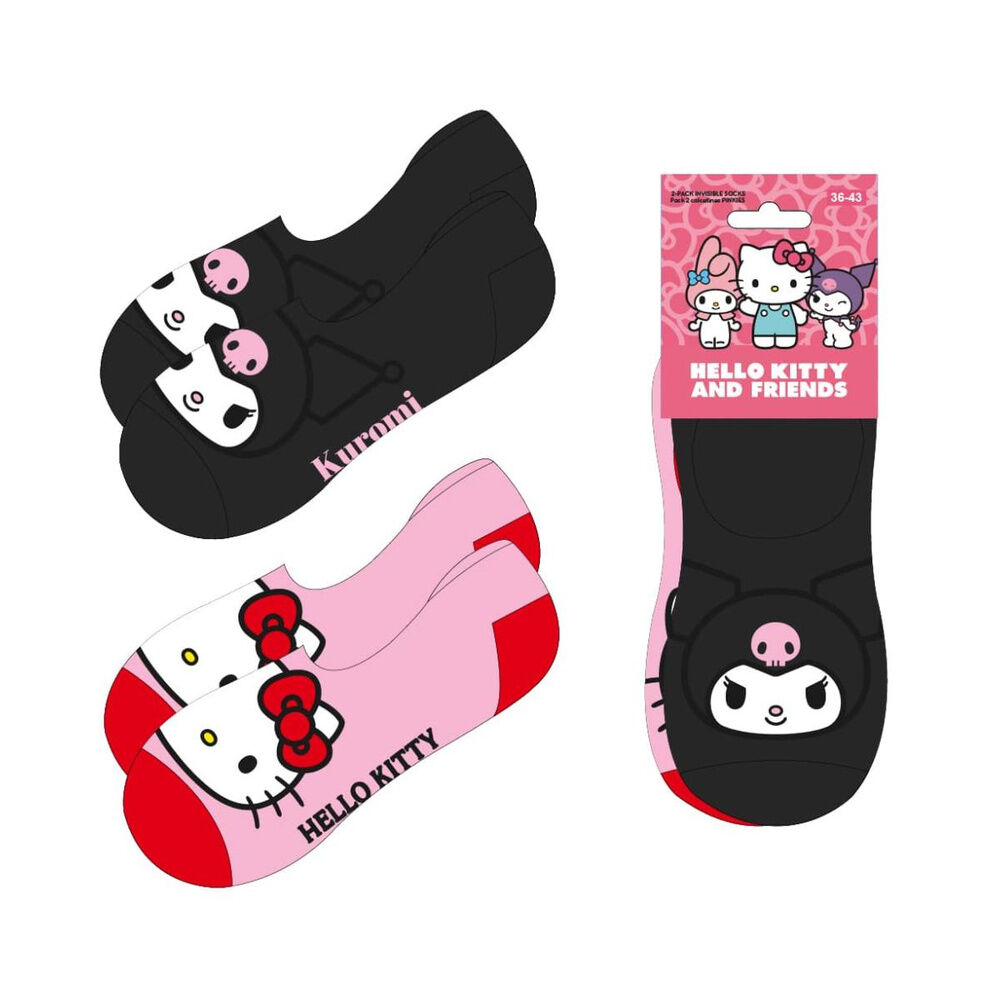 Hello Kitty Kuromi adult set 2 pairs of socks