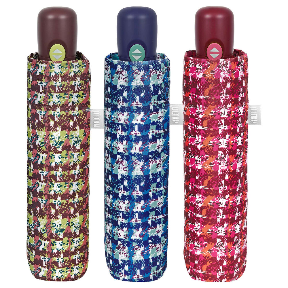 Automatic folding boucle umbrella assorted 54cm