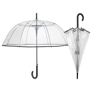 Automatic transparent black border umbrella assorted 61cm
