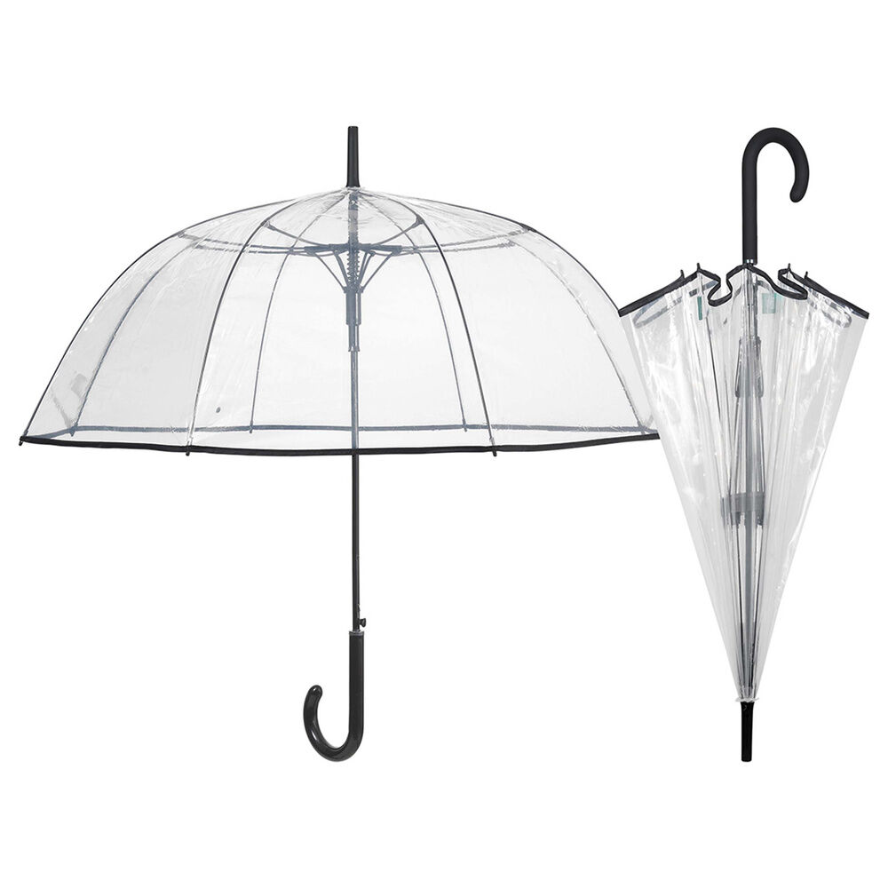 Automatic transparent black border umbrella assorted 61cm