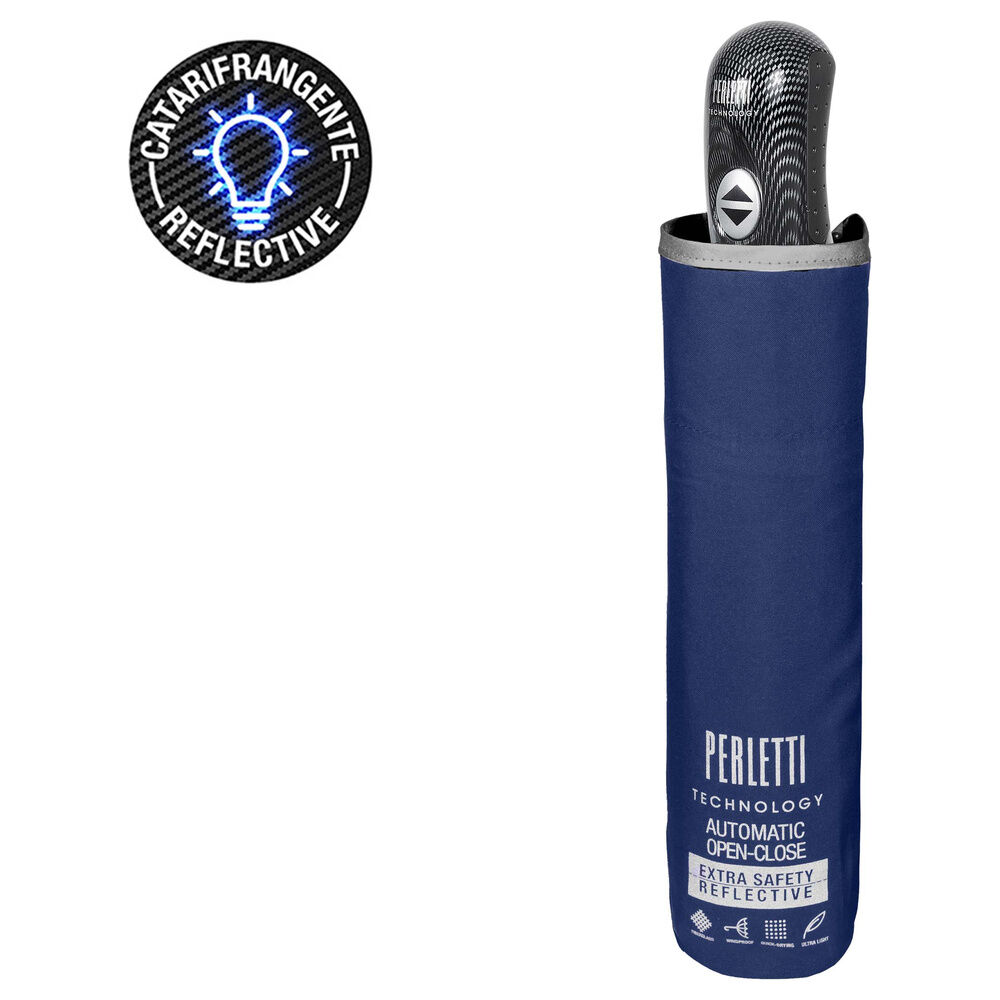 Automatic folding blue umbrella 58cm