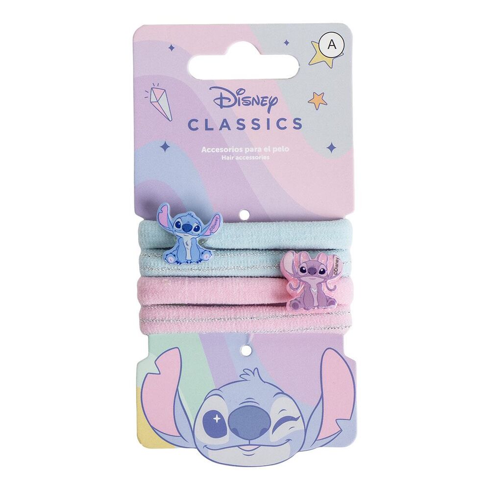 Disney Angel & Stitch set 4 scrunchies