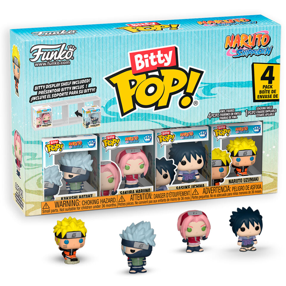 Blister 4 figures Bitty POP Naruto Shippuden Team 7