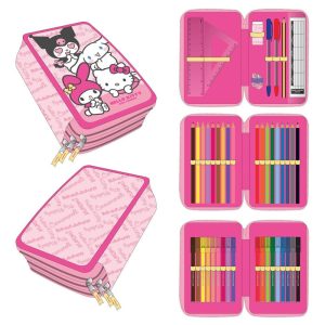 Hello Kitty and Friends triple pencil case