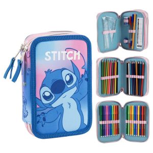 Disney Stitch triple pencil case