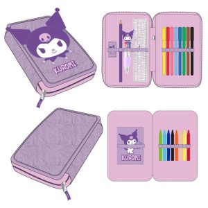 Hello Kitty Kuromi double pencil case