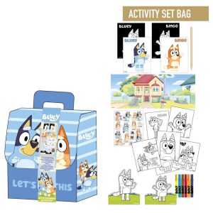 Bluey Colouring backpack set