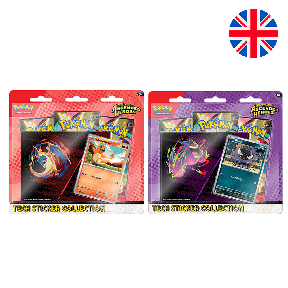 English Pokemon Q1 Tech Sticker Ascended Heroes Trading Card game assorted