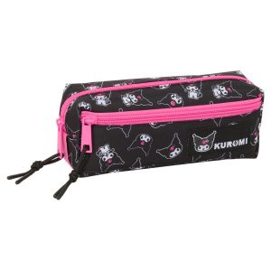 Hello Kitty Kuromi triple pencil case