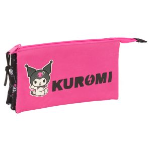 Hello Kitty Kuromi triple pencil case