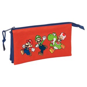 Super Mario Bros Mamma Mia triple pencil case