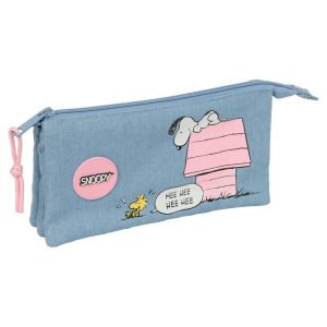 Peanuts Snoopy triple pencil case