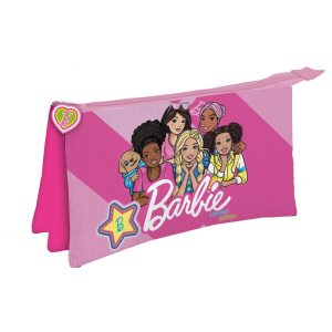 Barbie triple pencil case