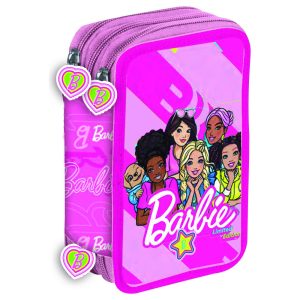 Barbie triple pencil case