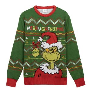 Grinch adult Christmas knitted jumper
