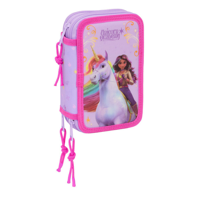 Unicorn Academy triple pencil case 37pcs - Image 2