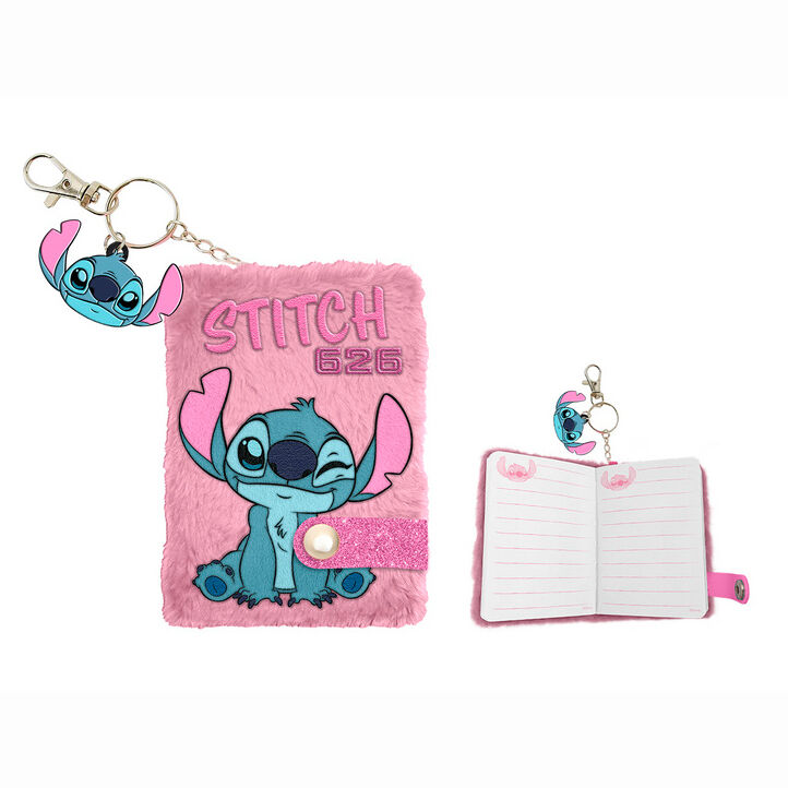 Disney Stitch A7 plush notebook + pen