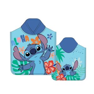 Disney Stitch microfibre poncho towel