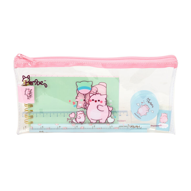 Pembe The Pink Cat stationery set