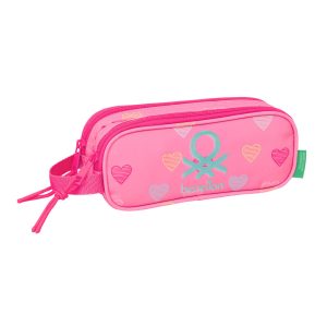 Benetton Heart double pencil case