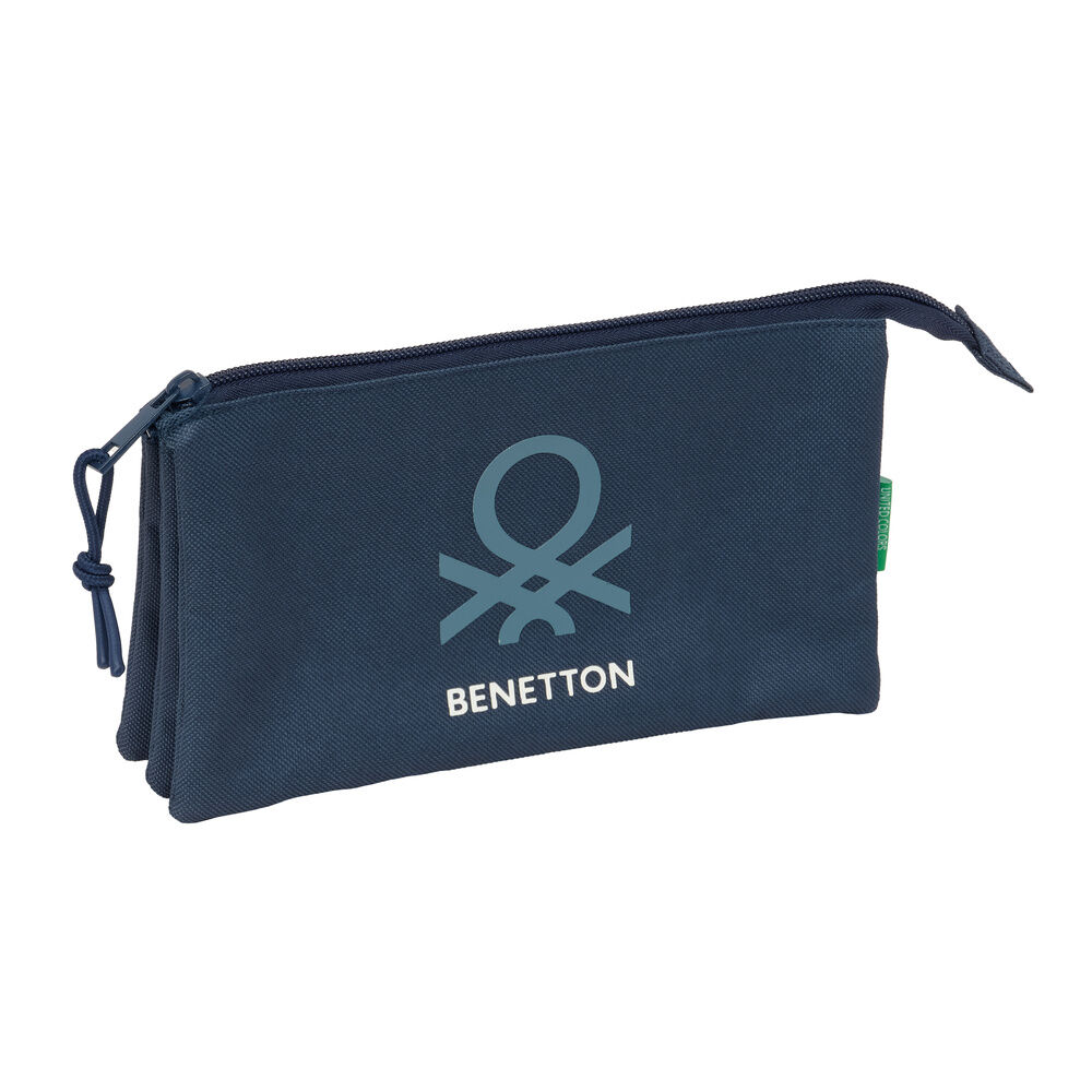 Benetton Anthracite triple pencil case
