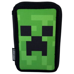 Minecraft Face triple pencil case