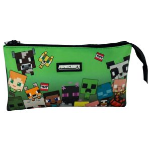 Minecraft Characters triple pencil case