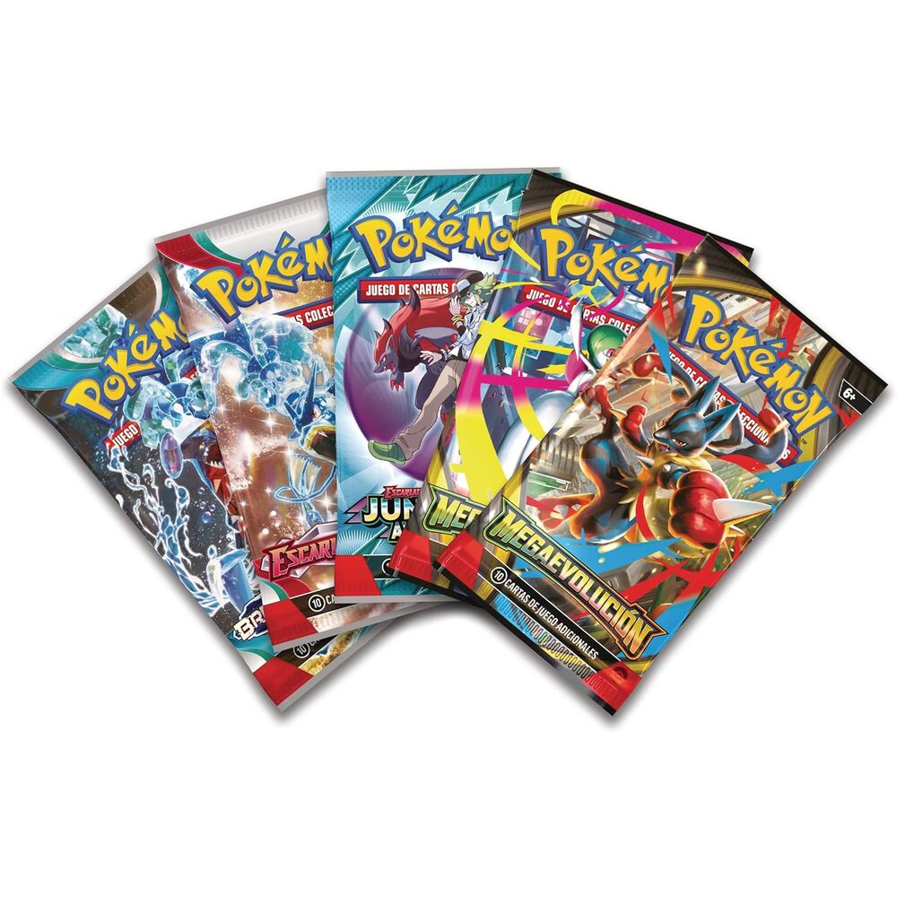 Latin American Pokemon Mega Lucario Ex Blister set collectible cards - Image 2